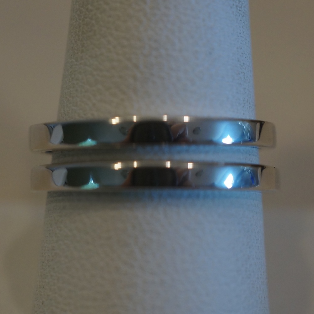 Sterling Silver (.925) Custom Made Double Bar Ring